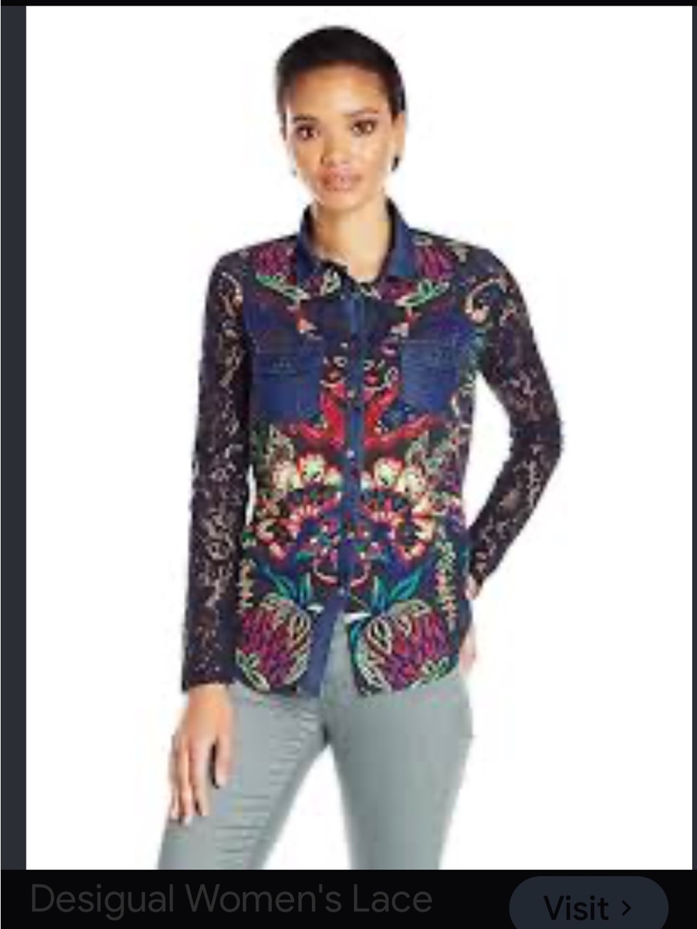 Desigual. Knitted Sleeves. Jean Top